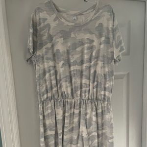 Blue and gray camo dress